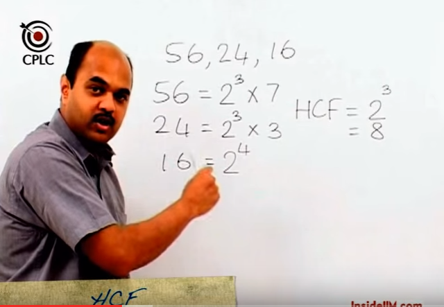 Numbers - HCF& LCM - InsideIIM Virtual Class with CPLC's Parag Chitale