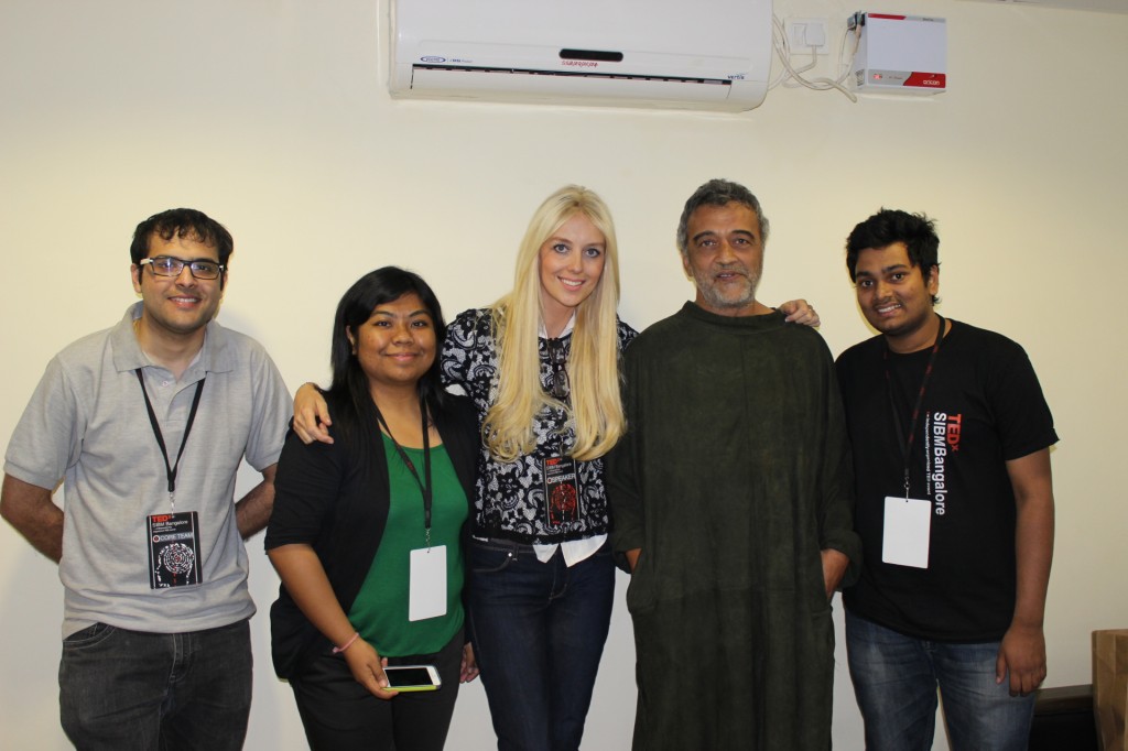 Students with Lucky Ali & Kate Hallam