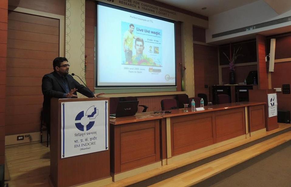 Mr Neil Sanghavi, MD, Oxygen Entertainment &amp; Media Solutions Pvt. Ltd.  at IIM Indore Mumbai campus