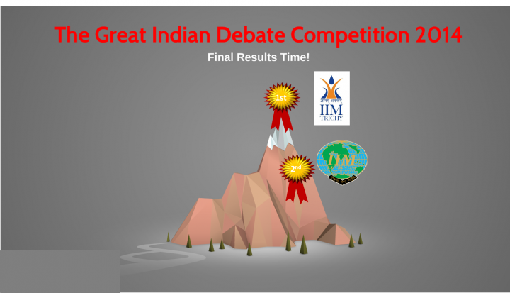 IIM Trichy are the Winners of the Great Indian B School Debate 2014