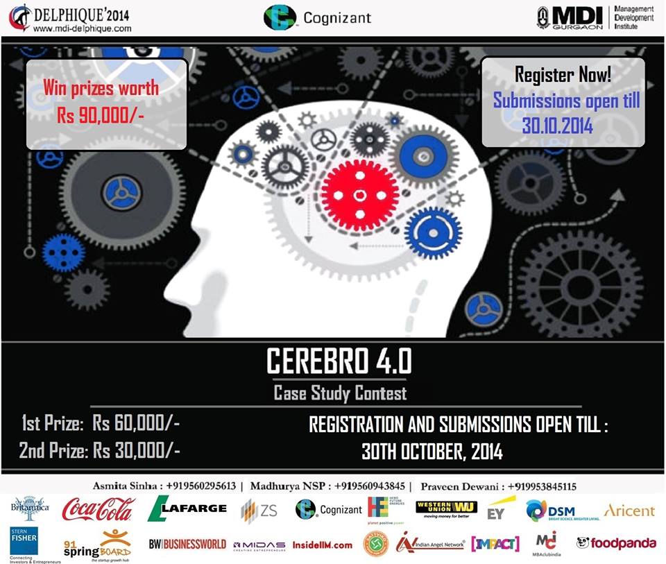 Delphique 2014 presents Cerebro 4.0 - National Case Study Competition