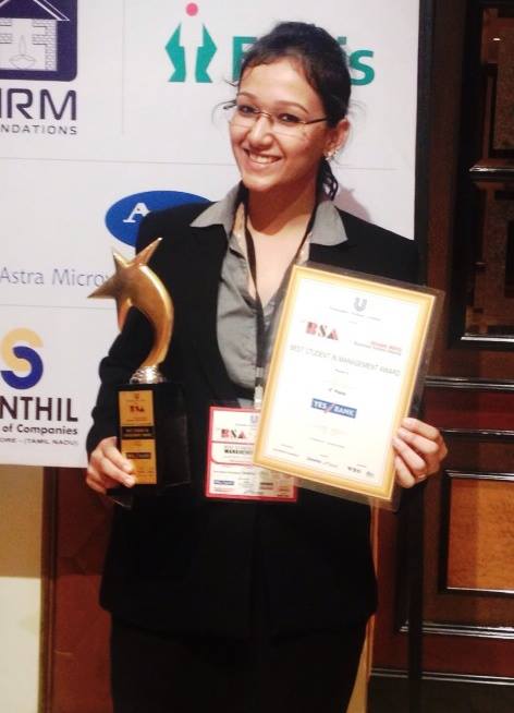 IFIM Student wins Prestigious Dewang Mehta award