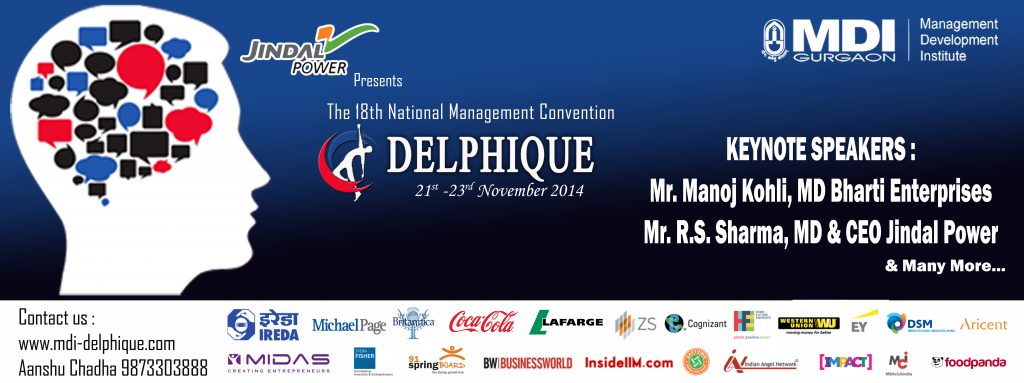 MDs and CEOs to Enlighten MDI Gurgaon Students at Delphique 2014