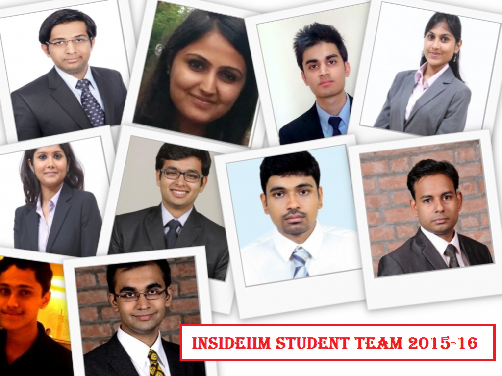 Meet Your InsideIIM Student Team for 2015-16