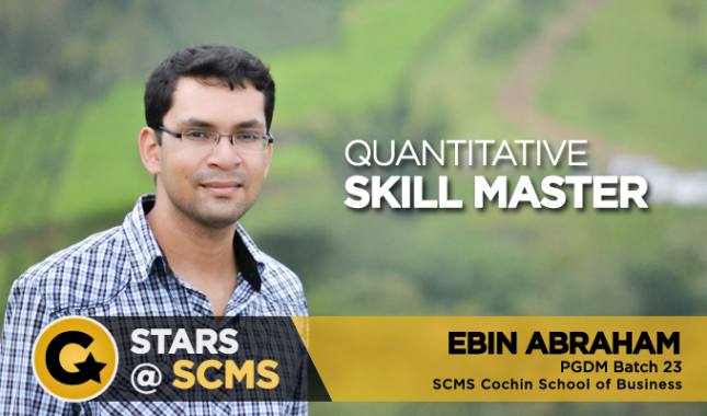Campus Star Ebin Abraham reveals the reason behind joining the PGDM program after getting through his banking exams