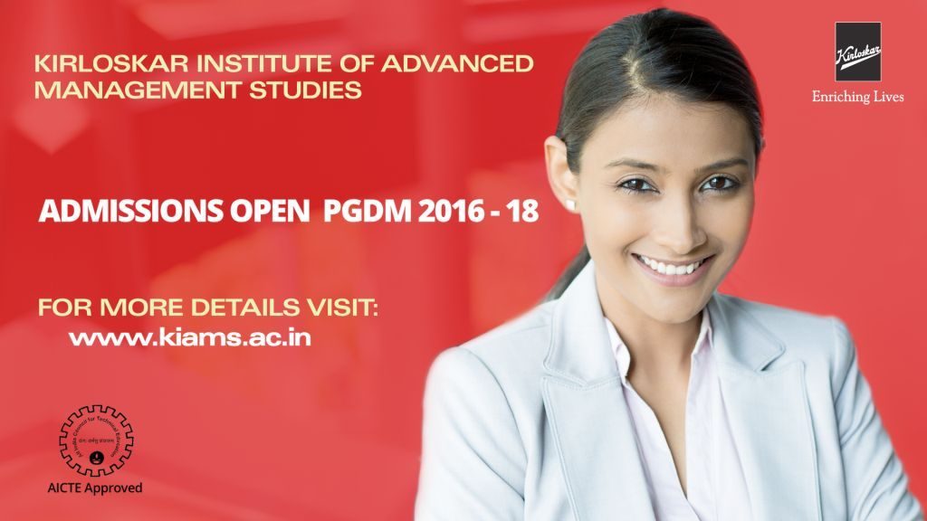 KIAMS announces admissions for the PGDM 2016-18 batch