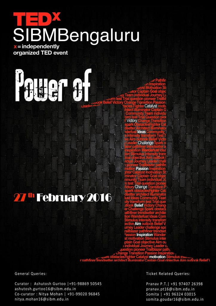 TEDxSIBMBengaluru Is Back With The Power Of One