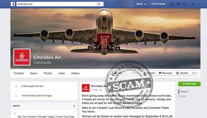 What's With The Emirates Airline Free Ticket Scam