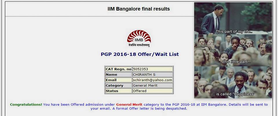 My Journey To IIM Bangalore - S Chiranth's Inspiring Story