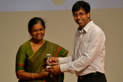 Ms. Rama N. S. (CEO of ELCIA) with Dr. Rajesh Panda (Director of SIBM Bengaluru)