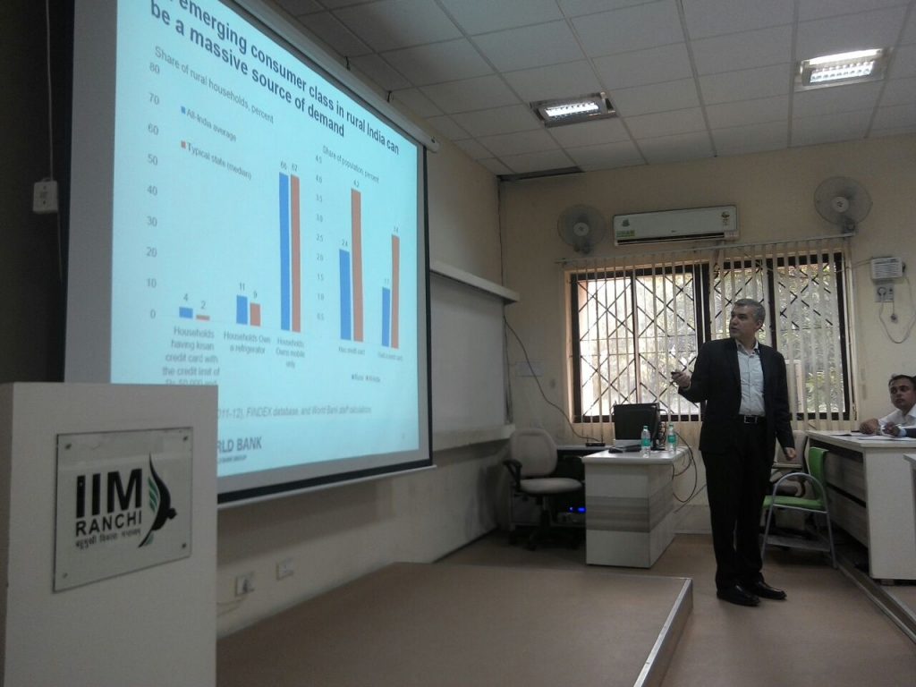 World Bank Senior Country Economist, Mr. Frederico Gil Sander Visited IIM Ranchi On 26th August'16