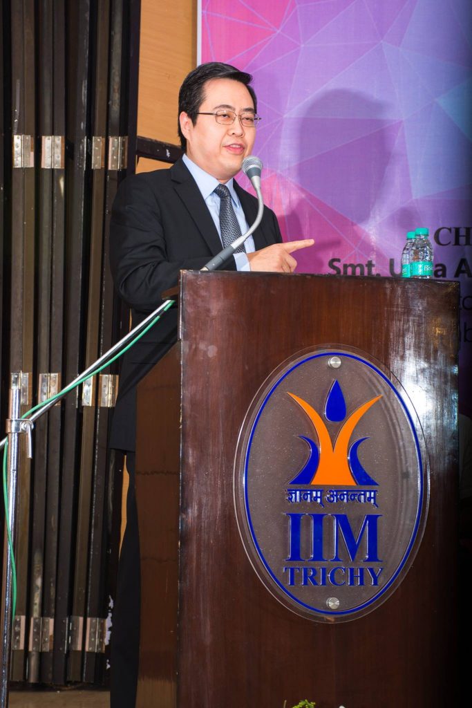 Mr. Kwan Chee Sun, CEO, Standard Chartered Global Business Services, India, Addresses The Audience On IIM Trichy's 6th Foundation Day