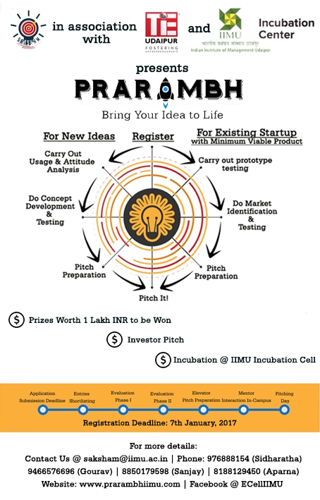 Prarambh 2017: Bring Your Idea To Life - IIM Udaipur