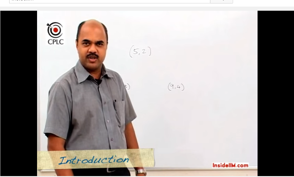 InsideIIM Virtual Class with CPLC's Parag Chitale - Co-ordinate Geomtery