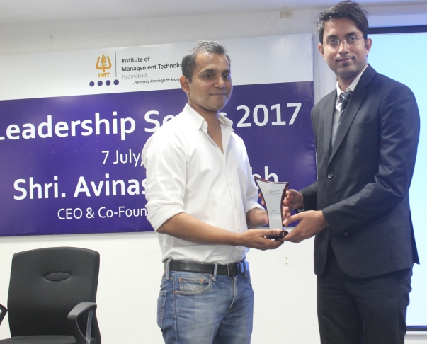 'Health & Wellness Start-Up Zoojoo.BE Was Incubated At IIM Bangalore' - Avinash Saurabh To IMT Hyderabad Students