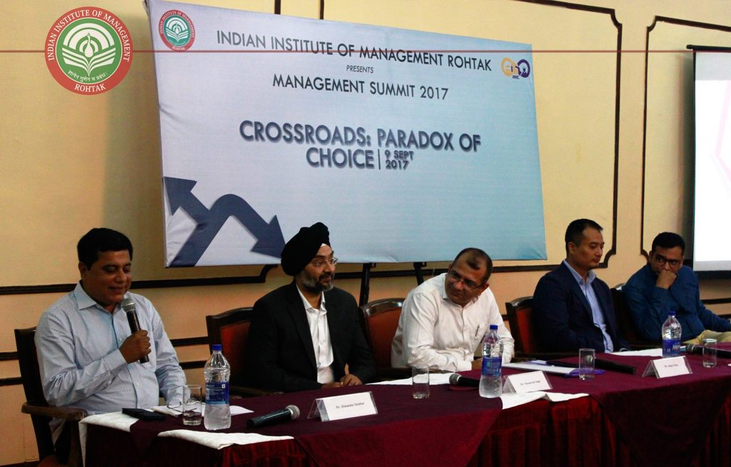 IIM Rohtak Organises Management Summit On ‘Crossroads - Paradox Of Choice’