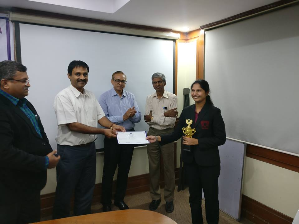 K Sowjanya of VJIM, Hyderabad Wins The Coveted Gold Medal At IMCI Contest