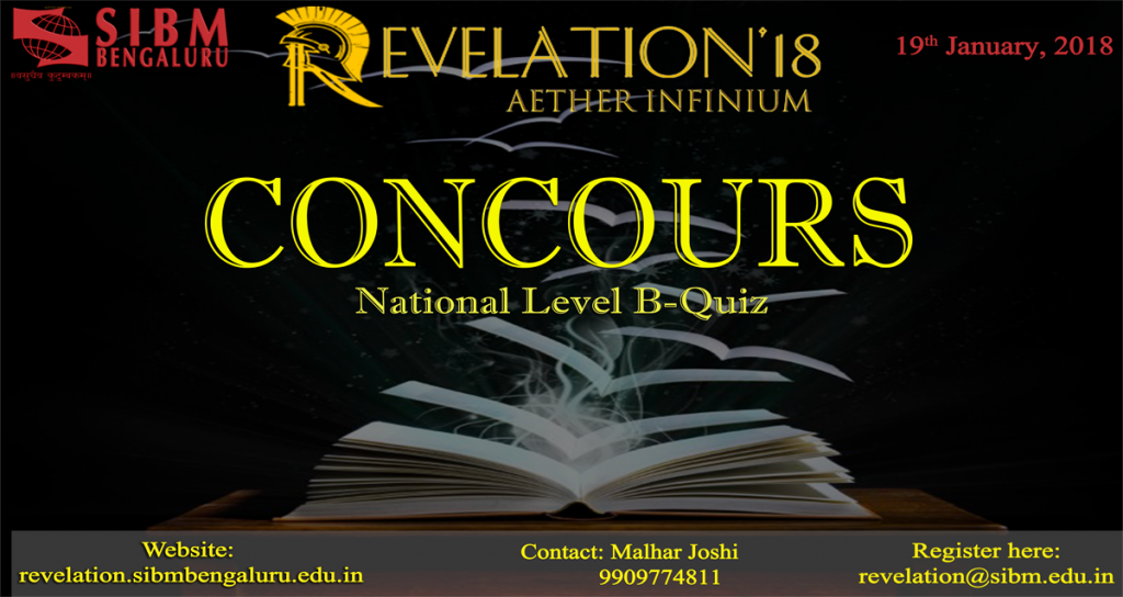 Concours – The National Level B-Quiz Of Revelation 2018 At SIBMB