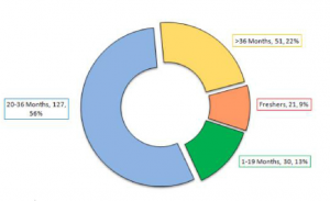 NITIE Batch Profile Based On Work Experience