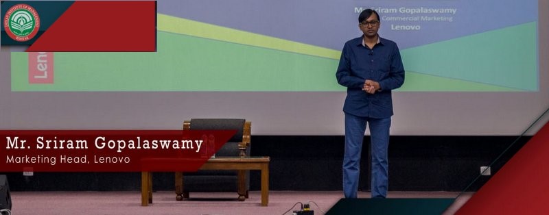 Guest Lecture By Lenovo’s Marketing Head Mr. Sriram Goapalaswamy