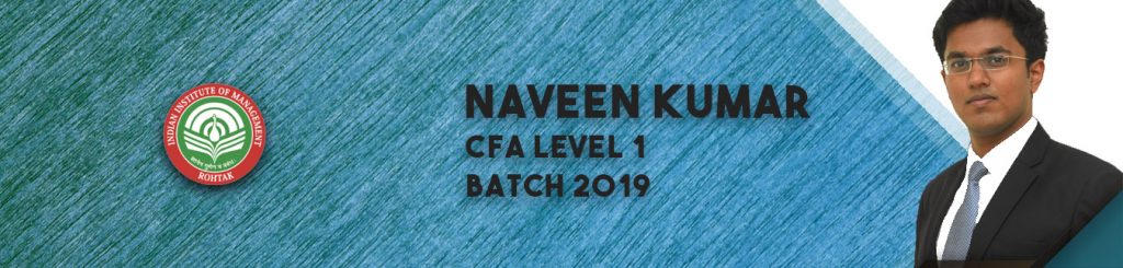How I Cleared CFA Level 1 - Naveen Kumar, IIM Rohtak
