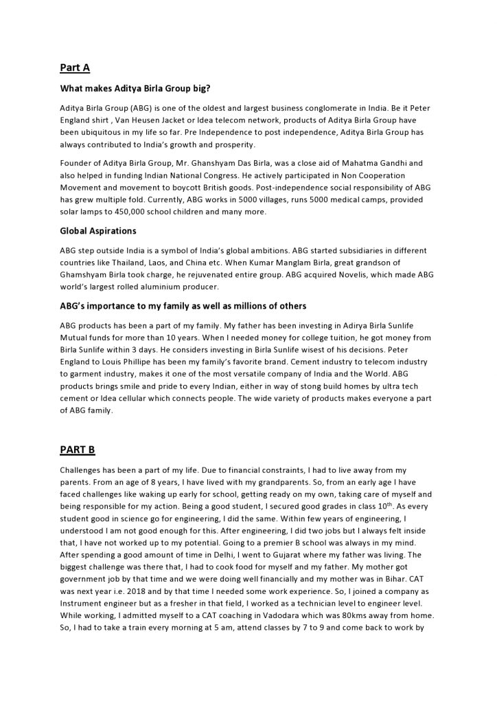 Aditya Birla Group: Making a difference, IIM BG #iimbg #ABGLP #ABGLP WOO ME