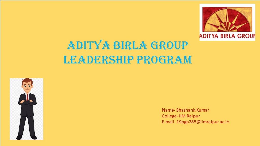 Aditya Birla Group Leadership Program, IIM RAIPUR