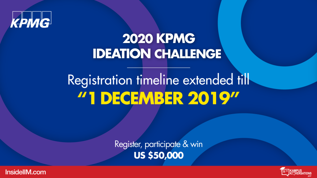 KPMG Ideation Challenge | Registration Ends 1st Dec