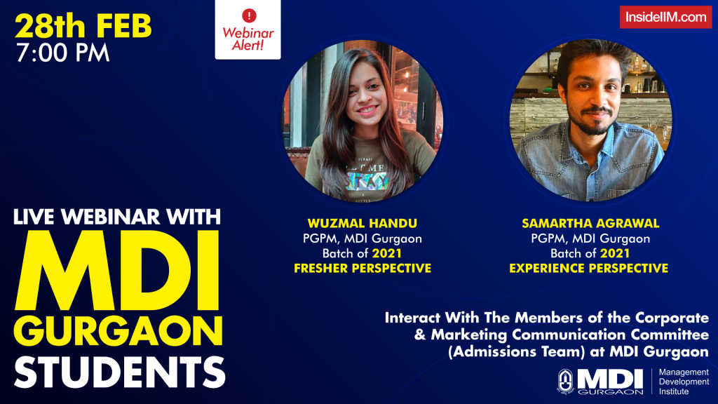 Interact With Students Of MDI Gurgaon | Live Webinar