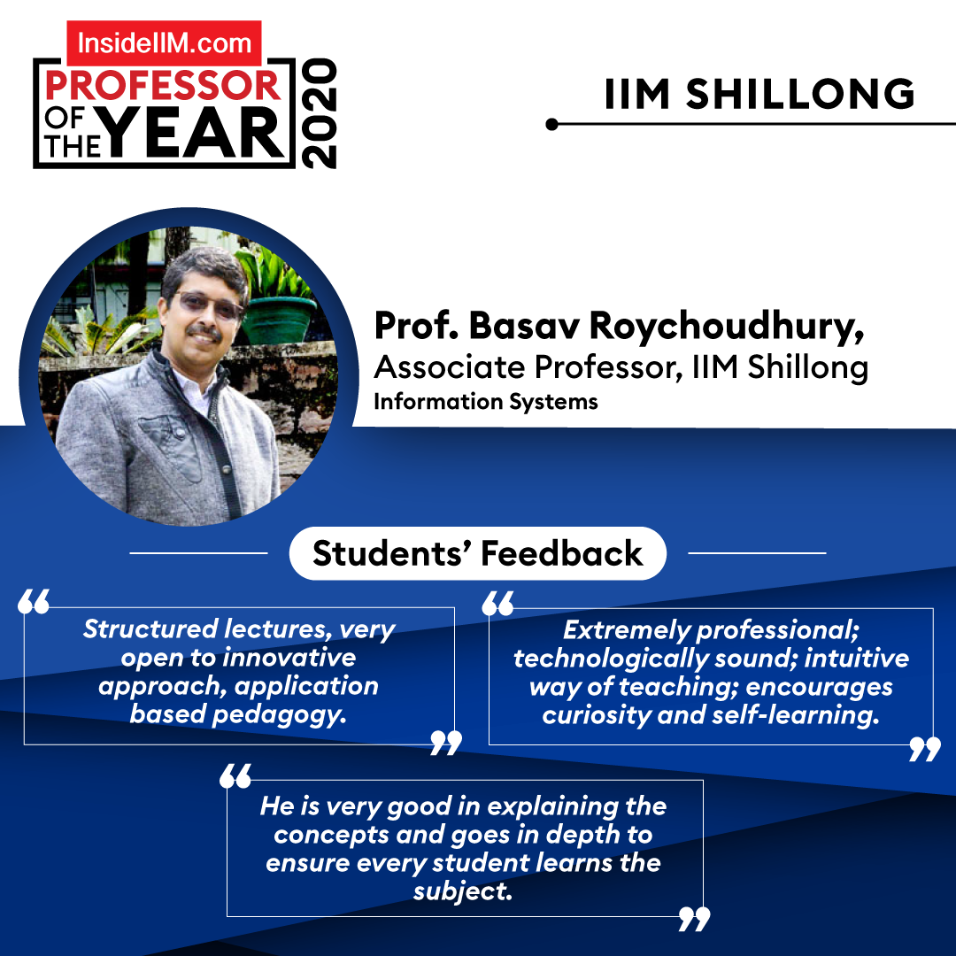 IIM Shillong Professor of The Year 2020 - InsideIIM
