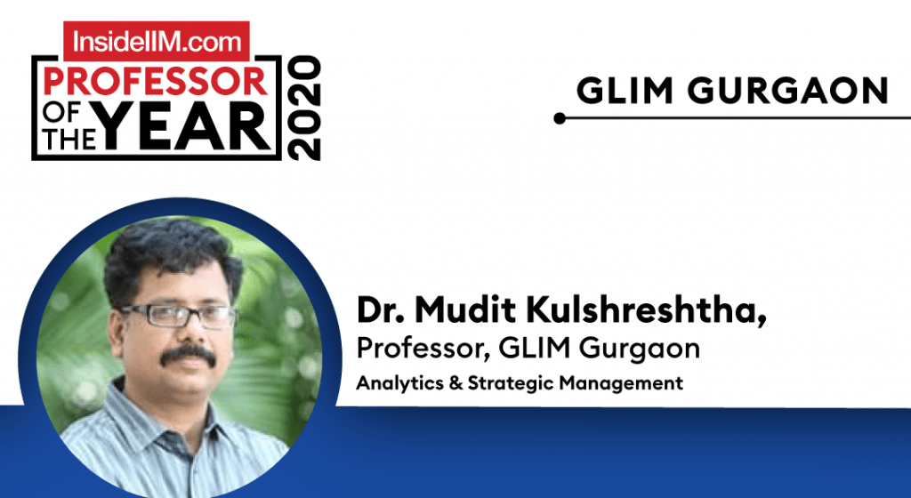 Dr. Mudit Kulshreshtha Is The Professor of The Year At GLIM Gurgaon - Here's Why Students Love Him