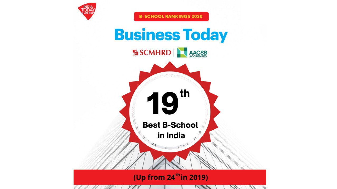 SCMHRD Ranked 19th In BT-MDRA Survey-2020