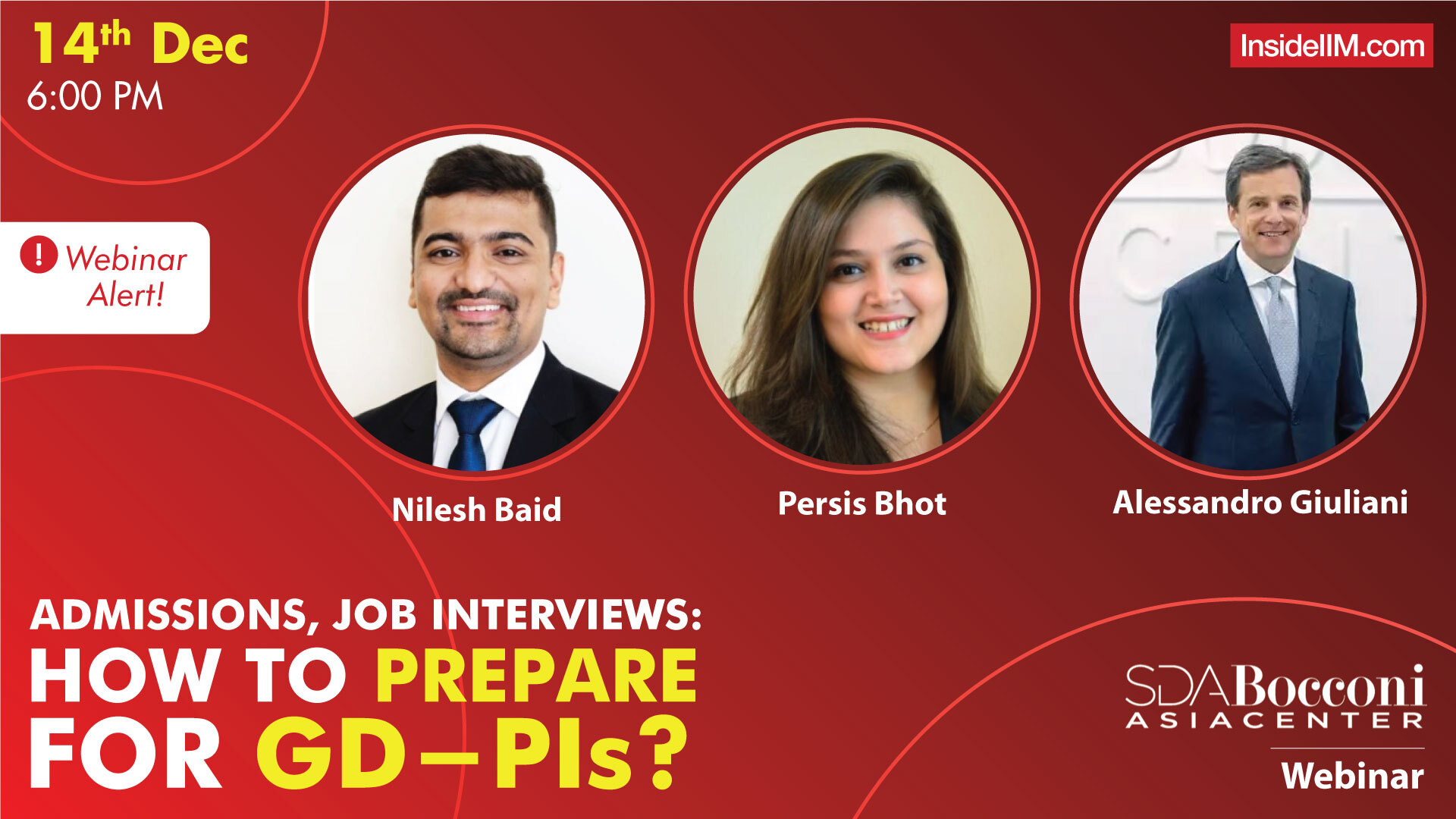 Admissions, Job Interviews : How to prepare for GD-PIs? | Ft. SDA Bocconi Asia Center