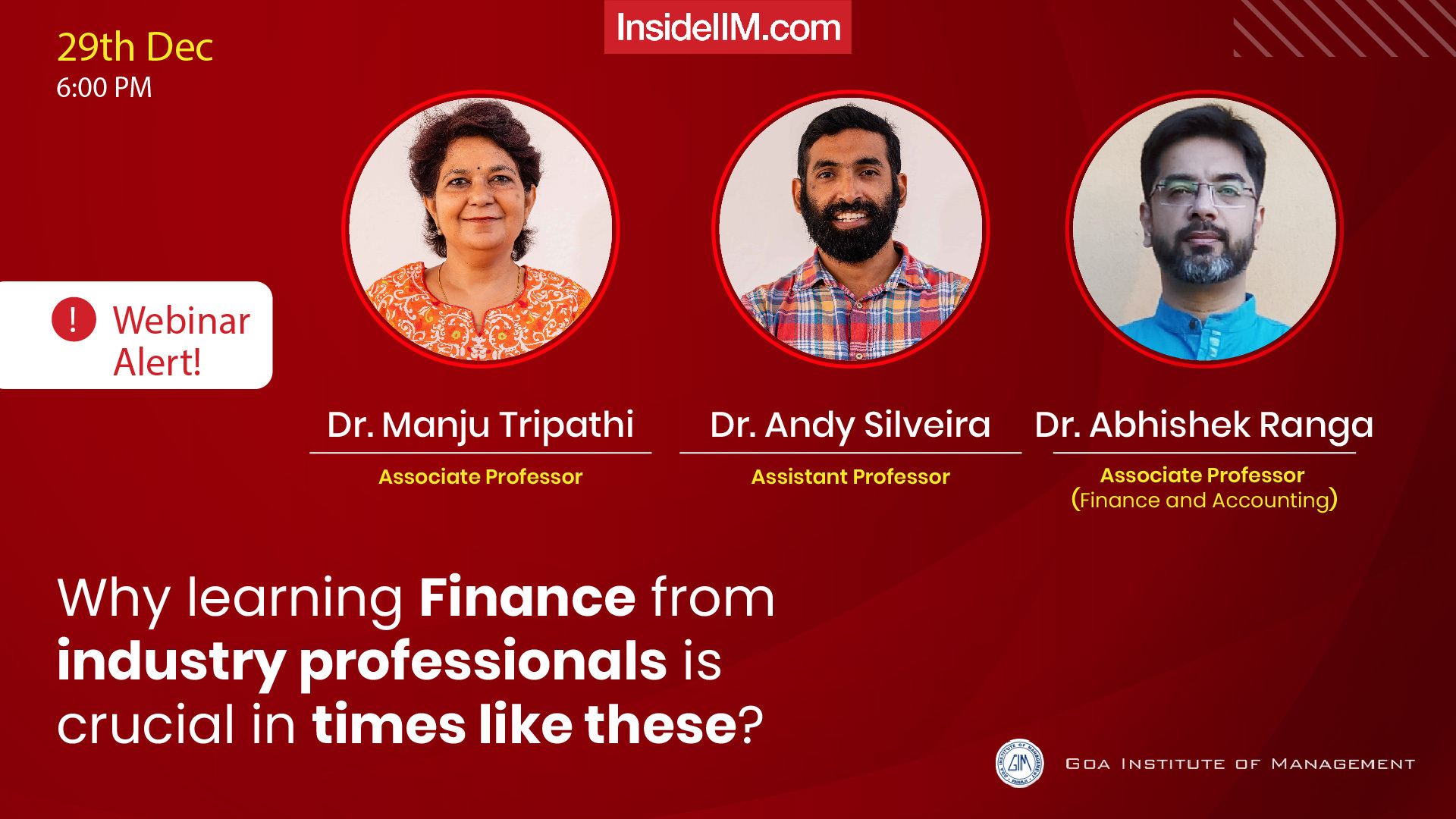 Why Learning Finance From Industry Professionals Is Crucial In Times Like These? Ft. GIM Goa