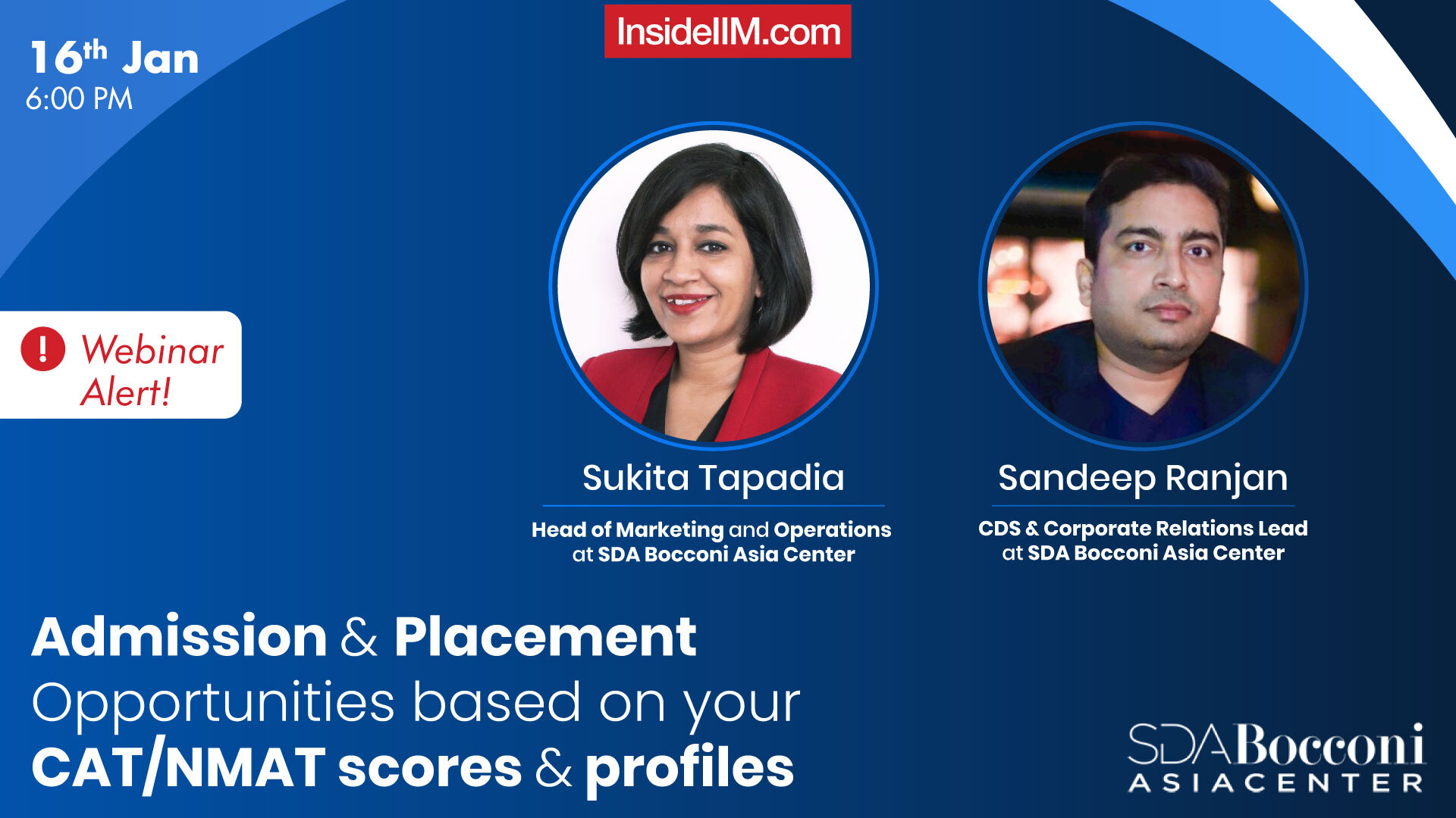 IMB Admissions And Placement Opportunities Based On Your CAT/NMAT Scores and Profiles, Ft. SDA Bocconi Asia Center