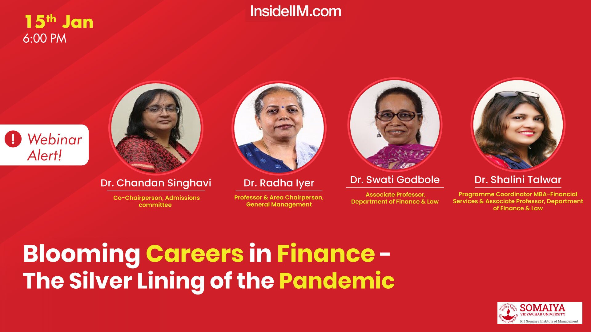 Blooming Careers In Finance - The Silver Lining Of The Pandemic Ft. K J Somaiya Institute of Management