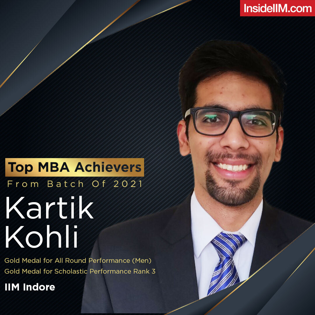 Kartik Kohli IIM Indore Top MBA Achiever