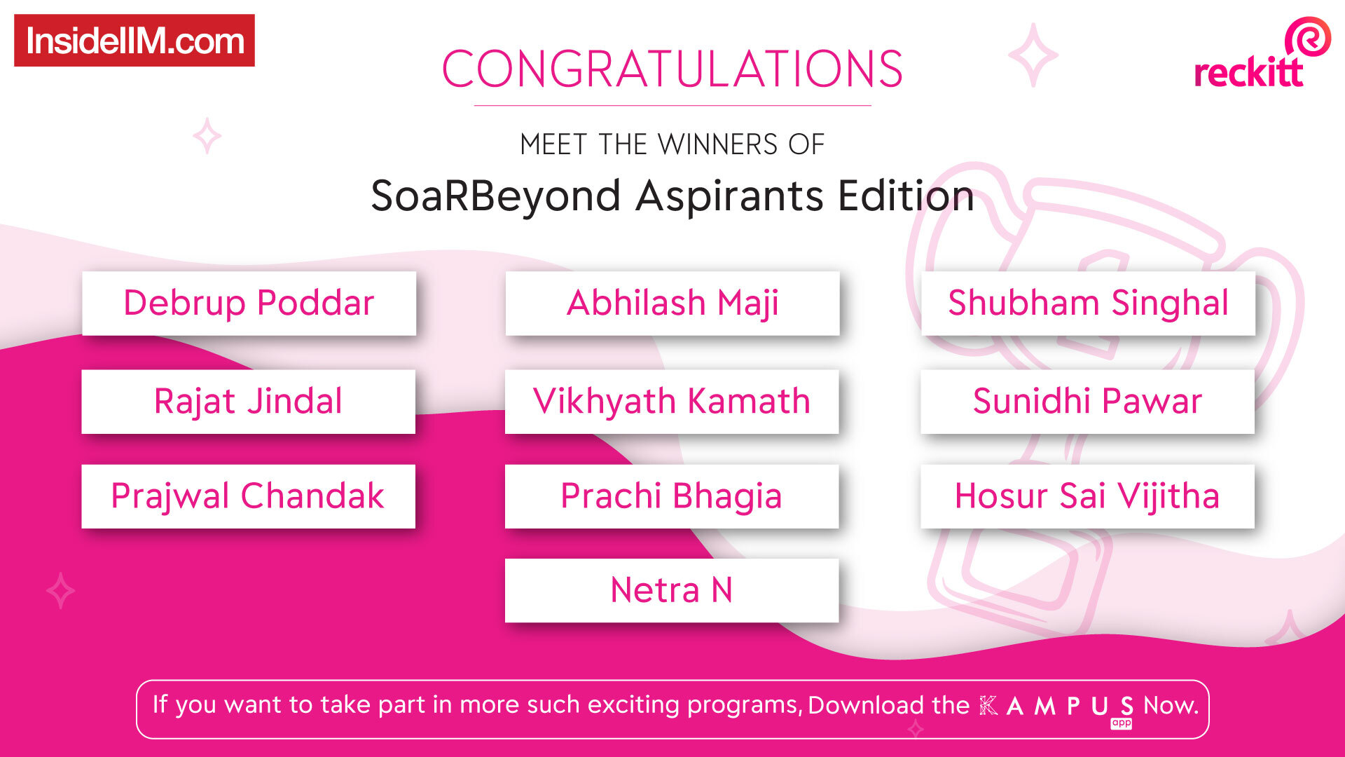 Meet The Winners Of Reckitt SoaRBeyond Aspirants Program