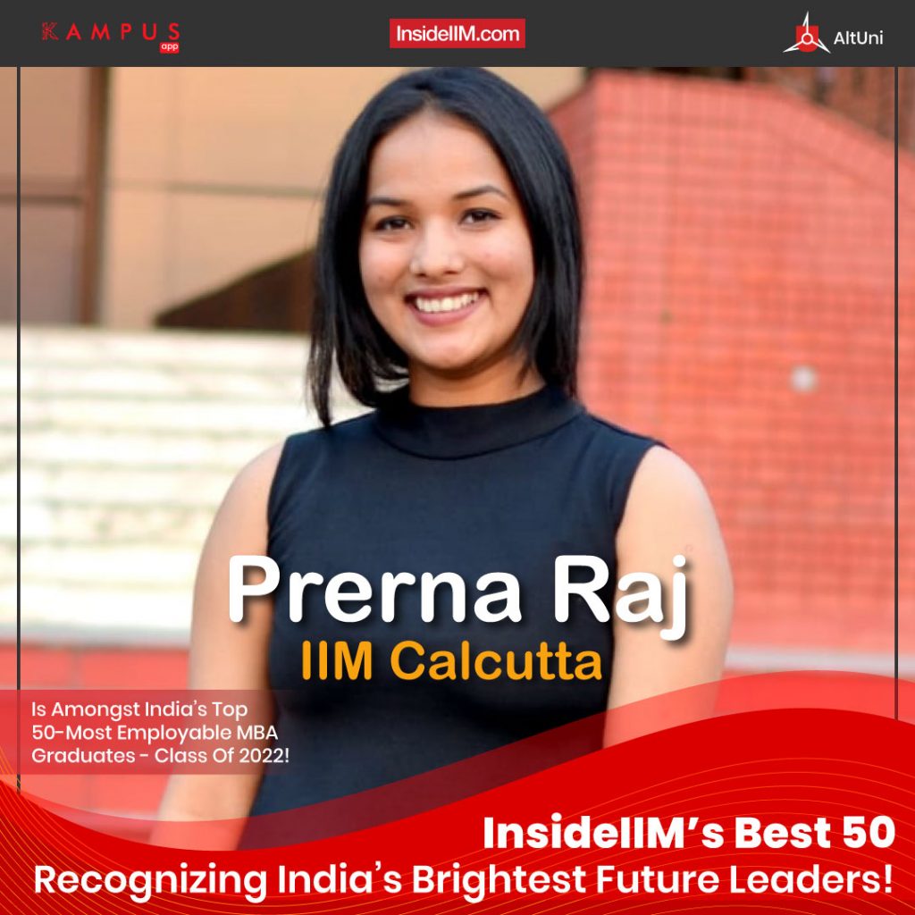 Prerna Raj, IIM Calcutta - India's Most Employable MBA Graduate ...