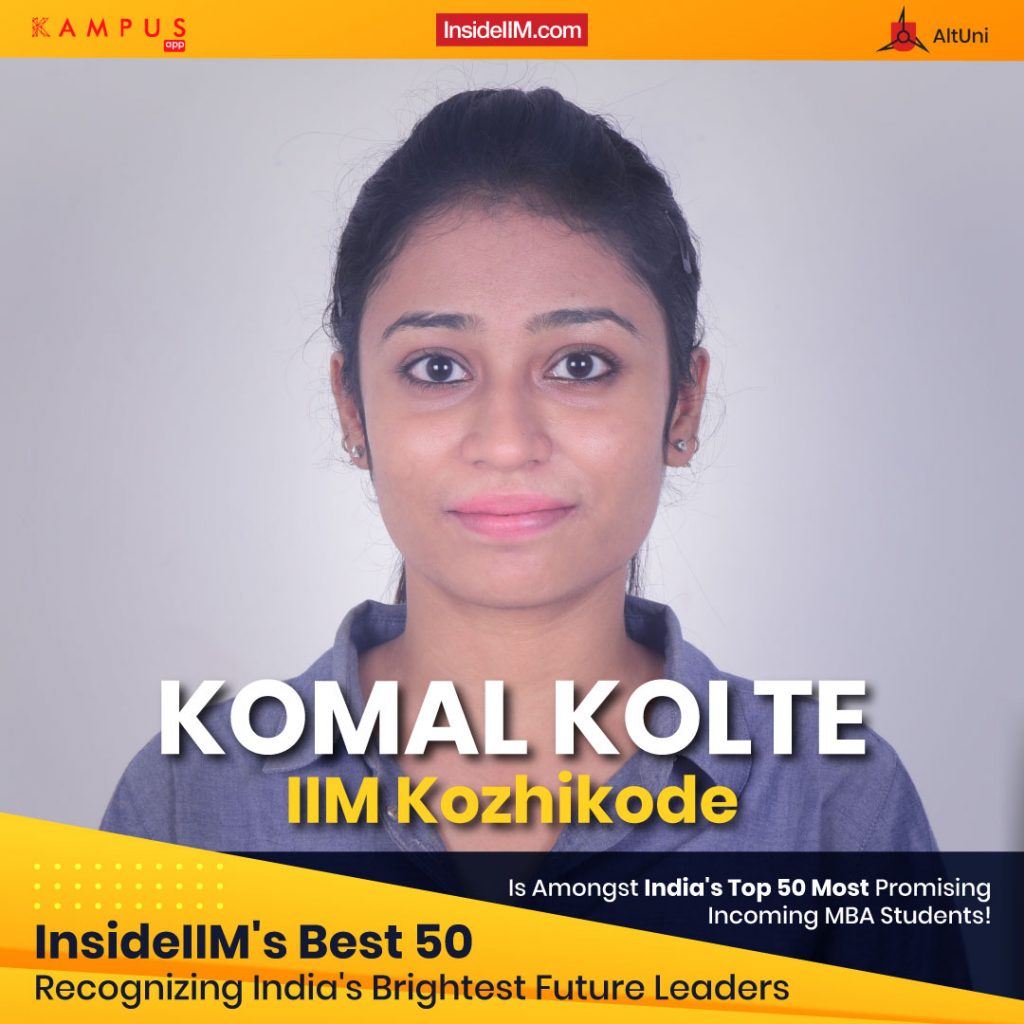 Komal Kolte, Indian Institute Of Management, Kozhikode - India's Most ...