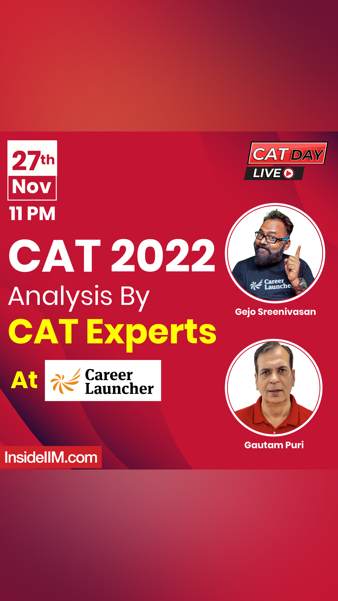 CAT 2022 Analysis By CL Experts | Ft. Gejo Sir And Gautam Sir | CAT Day Live