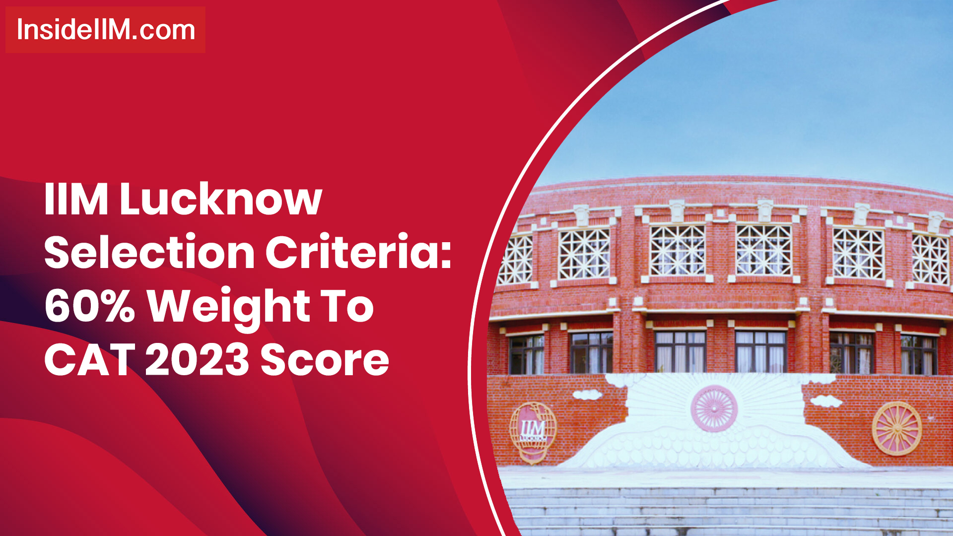 IIM Lucknow Selection Criteria 2023 - 60% Weight To CAT Score