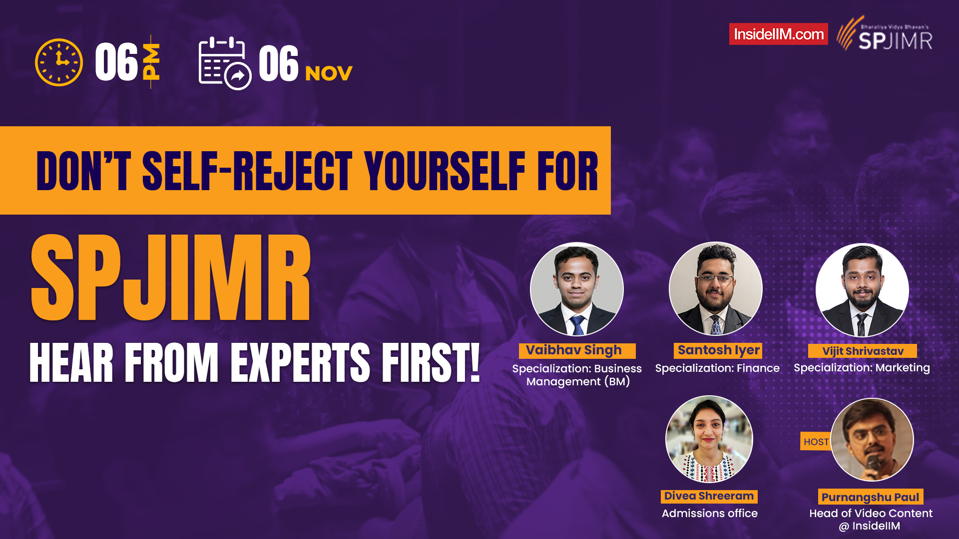 Unlocking SPJIMR's Enigmatic Selection Process: Webinar with SPJIMR Students