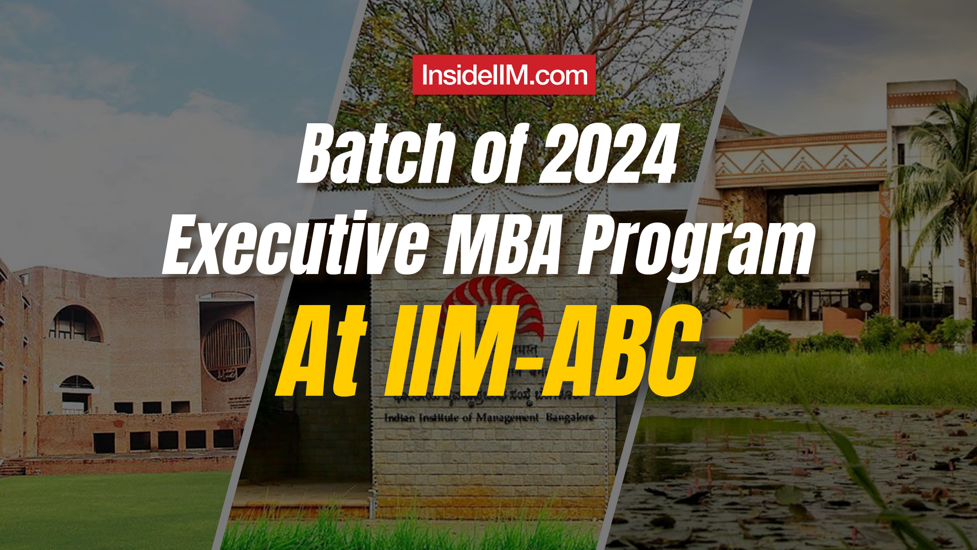 Top Executive MBA Programs at IIM-A, IIM-B, and IIM-C: Class of 2024 Insights