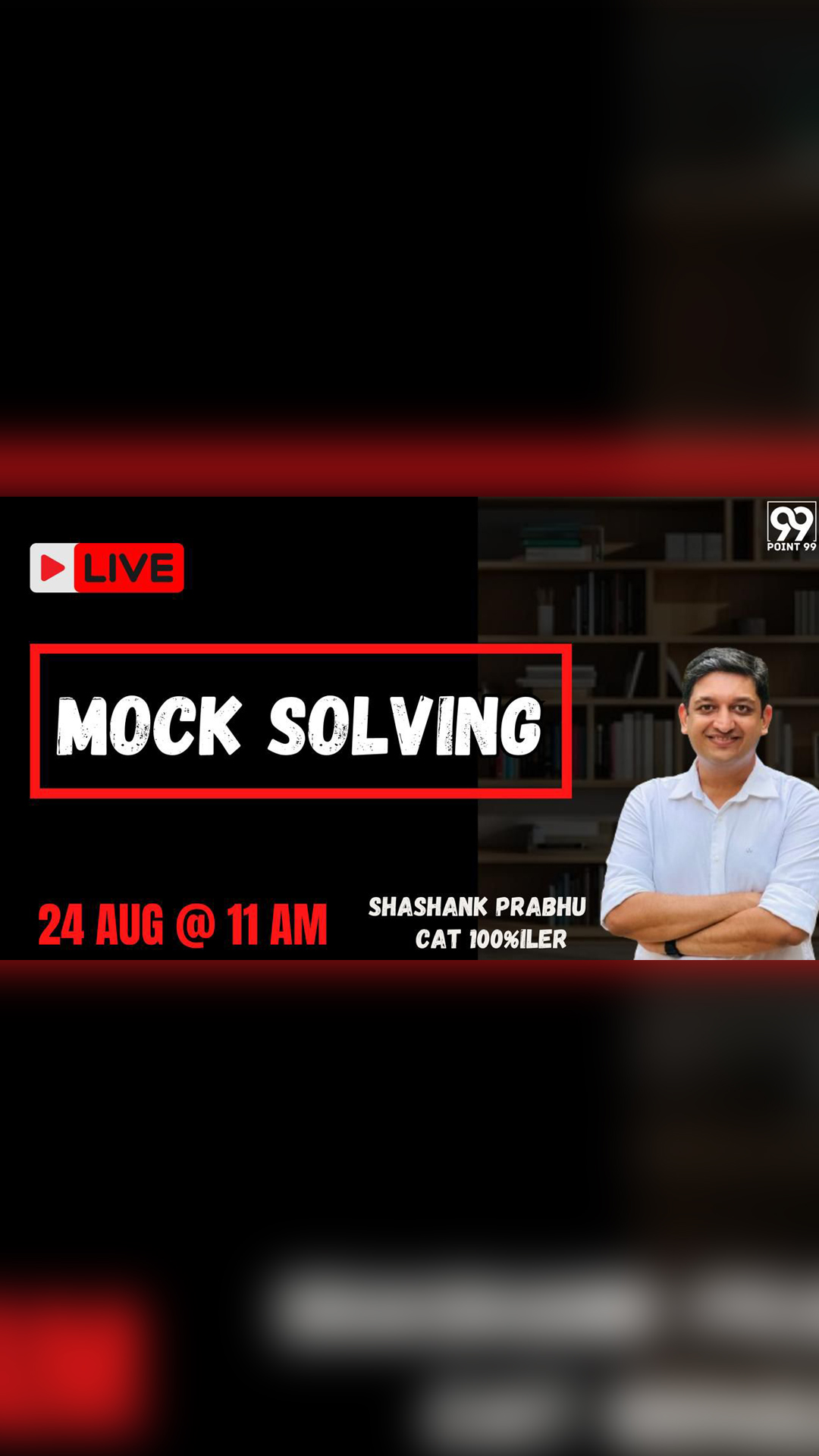 AIMCAT 2519 Live Solving By Shashank Prabhu, Founder - Point99 (CAT 100%iler | Seasoned CAT Trainer)