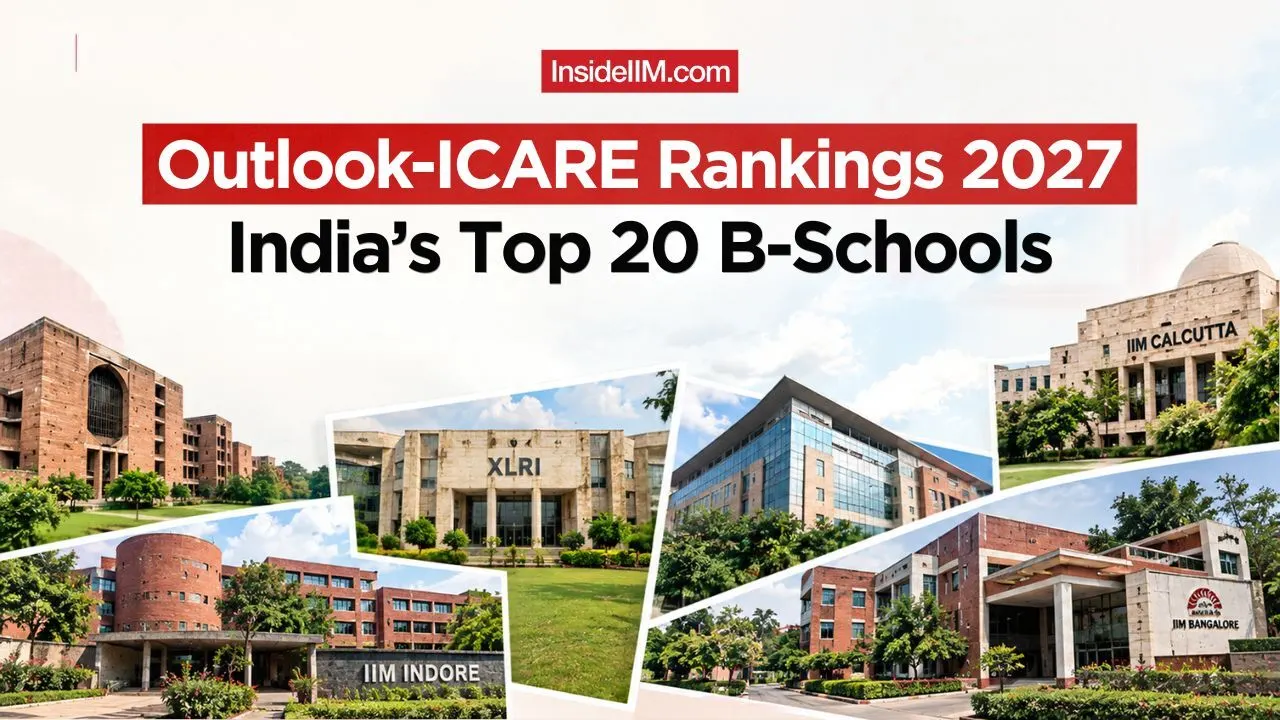 Outlook-ICARE Rankings 2027: India's Top 20 B-Schools List & Parameters
